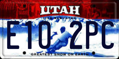 UT license plate E102PC