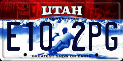 UT license plate E102PG