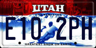 UT license plate E102PH