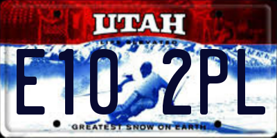 UT license plate E102PL