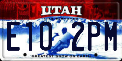 UT license plate E102PM