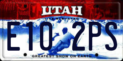 UT license plate E102PS