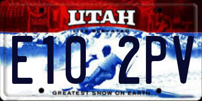 UT license plate E102PV