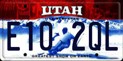 UT license plate E102QL