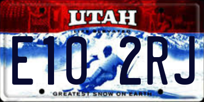 UT license plate E102RJ