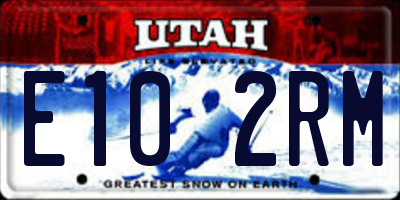 UT license plate E102RM