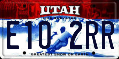UT license plate E102RR