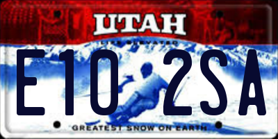 UT license plate E102SA