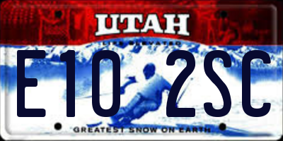 UT license plate E102SC