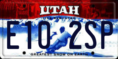 UT license plate E102SP