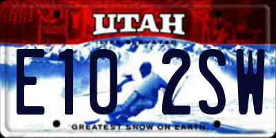 UT license plate E102SW