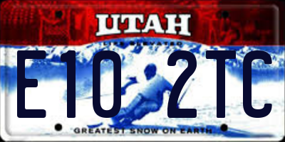 UT license plate E102TC