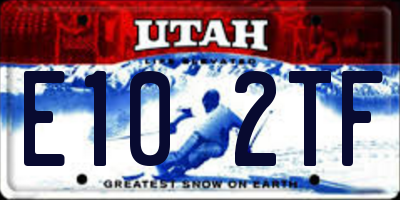 UT license plate E102TF