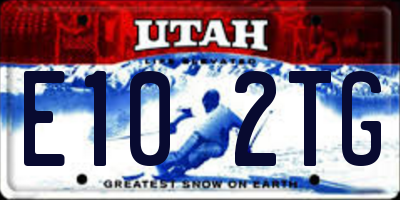 UT license plate E102TG