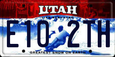 UT license plate E102TH
