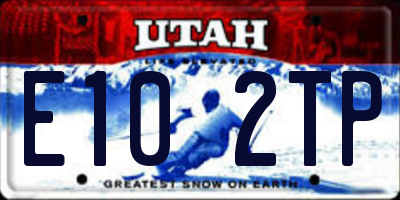 UT license plate E102TP