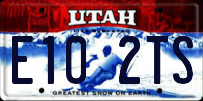 UT license plate E102TS