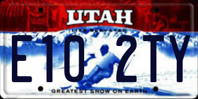 UT license plate E102TY