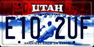 UT license plate E102UF