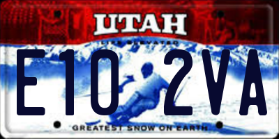 UT license plate E102VA