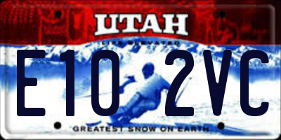 UT license plate E102VC