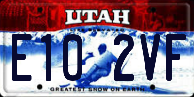 UT license plate E102VF