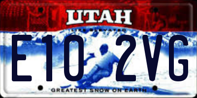 UT license plate E102VG