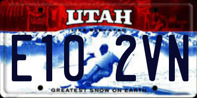 UT license plate E102VN