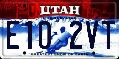 UT license plate E102VT