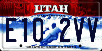 UT license plate E102VV