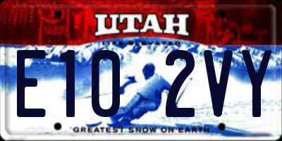 UT license plate E102VY