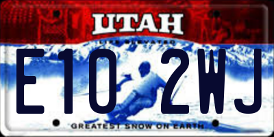 UT license plate E102WJ
