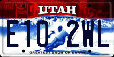 UT license plate E102WL