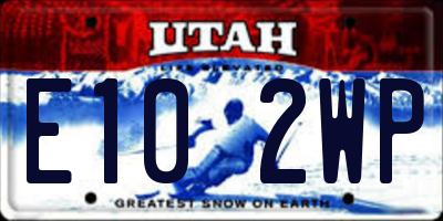 UT license plate E102WP