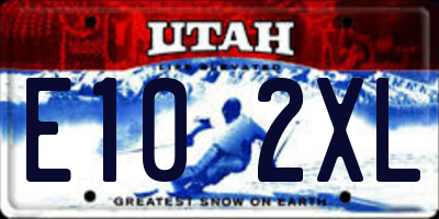 UT license plate E102XL