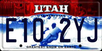 UT license plate E102YJ