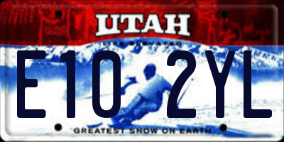 UT license plate E102YL