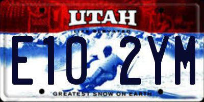 UT license plate E102YM