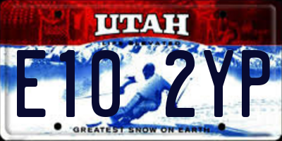 UT license plate E102YP