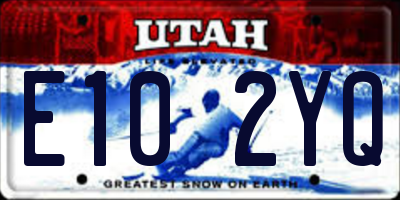 UT license plate E102YQ
