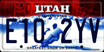 UT license plate E102YV