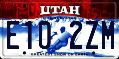 UT license plate E102ZM