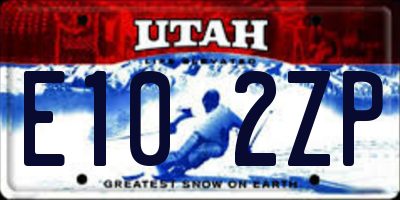 UT license plate E102ZP