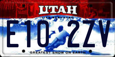 UT license plate E102ZV