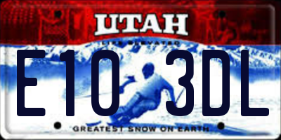 UT license plate E103DL