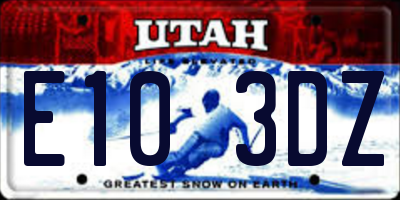 UT license plate E103DZ