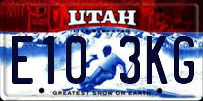 UT license plate E103KG