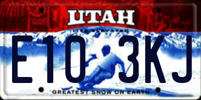 UT license plate E103KJ