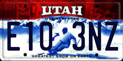 UT license plate E103NZ
