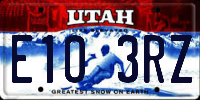 UT license plate E103RZ